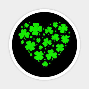 Shamrock Heart st patricks day lucky Irish Magnet